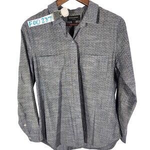 Banana Republic Soft Wash Mens Gray Dot Button Down Shirt Size Small